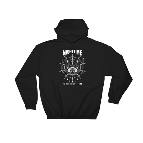 "Nighttime is the Right Time" Hooded Sweatshirt