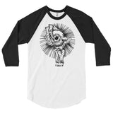 "Death Stare" 3/4 sleeve raglan shirt Mens Tee