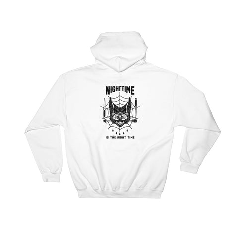 "Nighttime is the Right Time" Hooded Sweatshirt