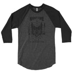"Nighttime is the Right Time 3/4 sleeve raglan shirt